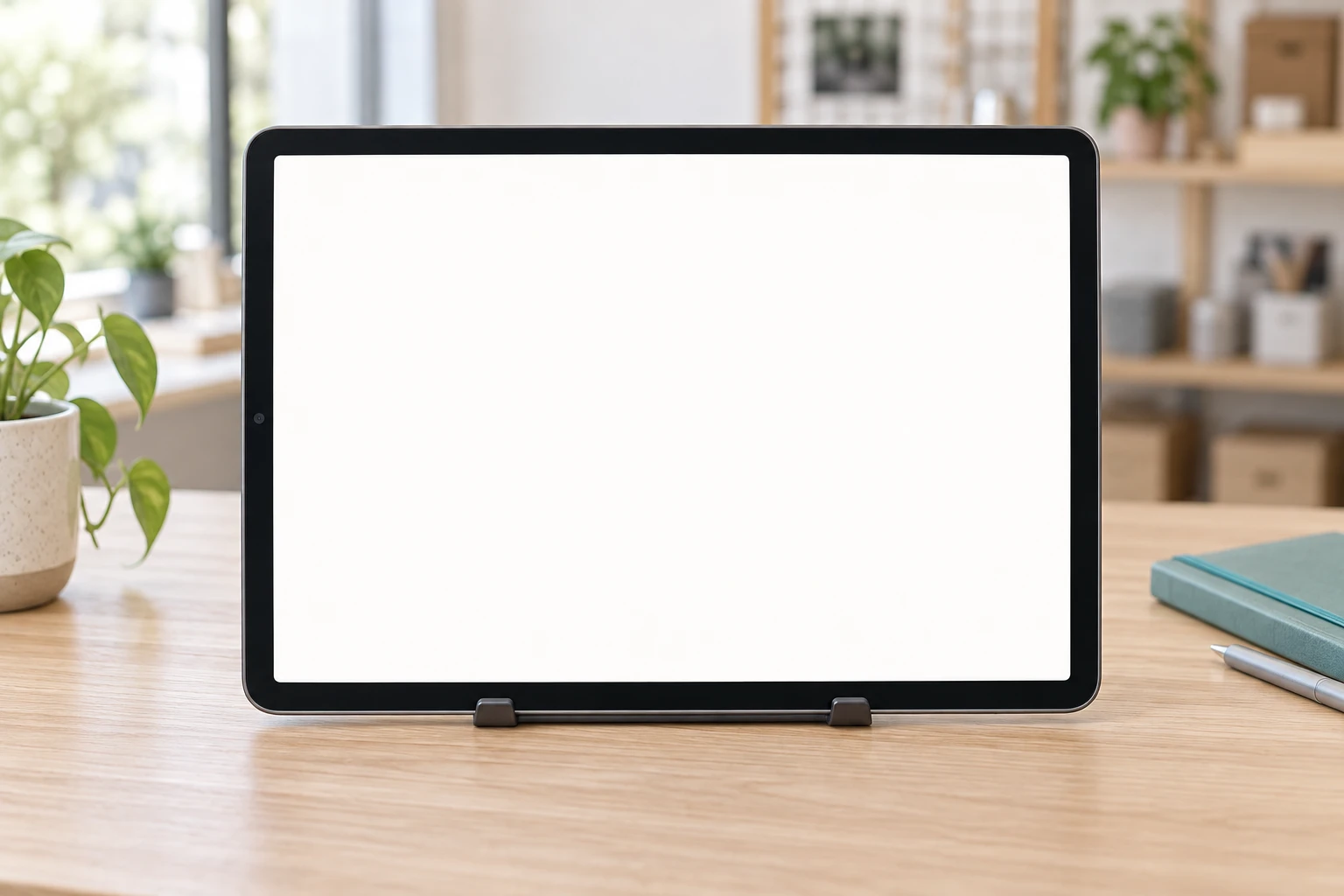 A tablet on a small business counter